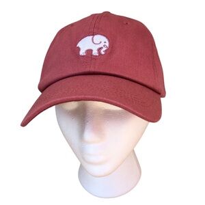 Ivory Ella Women’s Cotton Dusty Pink White Embroidery Adjustable Baseball Cap